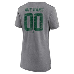 NHL,Custom Minnesota Wild Women's Heritage Custom Tri-Blend T-Shirt - Gray
