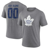 NHL,Custom Toronto Maple Leafs Heritage Custom Tri-Blend T-Shirt - Gray