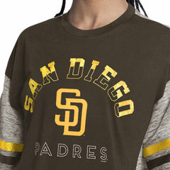 San Diego Padres G-III 4Her by Carl Banks Women's Off-Season Oversized Top - Brown Tops