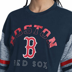Boston Red Sox G-III 4Her by Carl Banks Women's Off-Season Oversized Top - Navy Tops