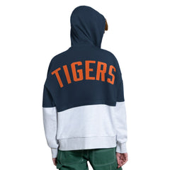 Detroit Tigers Starter Women's Wishbone Full-Zip Hoodie - Navy/Heather Gray Hoodies