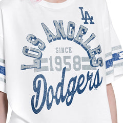 Los Angeles Dodgers Starter Women's Cropped Hurry Up Offense T-Shirt - White T-shirts