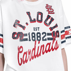 St. Louis Cardinals Starter Women's Cropped Hurry Up Offense T-Shirt - White T-shirts
