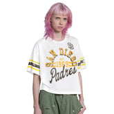 San Diego Padres Starter Women's Cropped Hurry Up Offense T-Shirt - White T-shirts