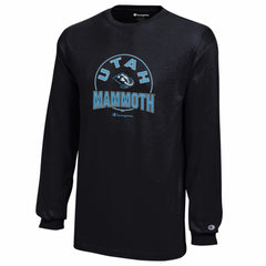 NHL Utah Mammoth Champion Youth Jersey Long Sleeve T-Shirt - Black