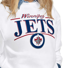 NHL Winnipeg Jets Starter Women's Arch Stripe Fleece Sweatshirt - White