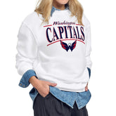 NHL Washington Capitals Starter Women's Arch Stripe Fleece Sweatshirt - White