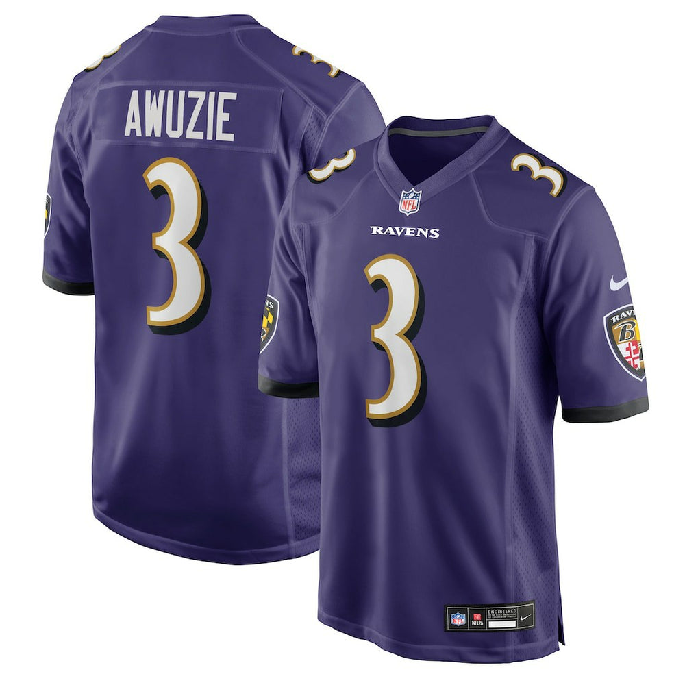 NFL Chidobe Awuzie Baltimore Ravens Team Game Jersey - Purple
