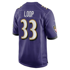 NFL Tyler Loop Baltimore Ravens Team Game Jersey - Purple
