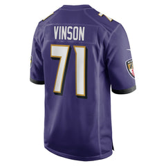 NFL Carson Vinson Baltimore Ravens Team Game Jersey - Purple