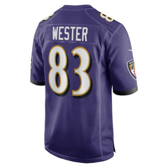 NFL LaJohntay Wester Baltimore Ravens Team Game Jersey - Purple