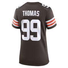 NFL Cameron Thomas Cleveland Browns Women's Team Game Jersey - Brown