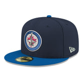 NHL Winnipeg Jets New Era Core Logo Two-Tone 59FIFTY Fitted Hat - Navy