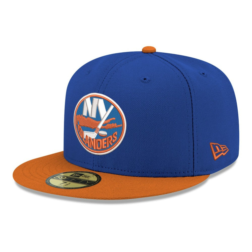 NHL New York Islanders New Era Core Logo Two-Tone 59FIFTY Fitted Hat - Blue