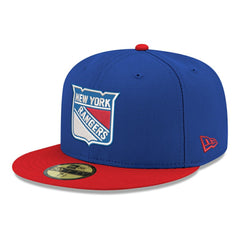 NHL New York Rangers New Era Core Logo Two-Tone 59FIFTY Fitted Hat - Blue