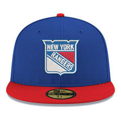 NHL New York Rangers New Era Core Logo Two-Tone 59FIFTY Fitted Hat - Blue