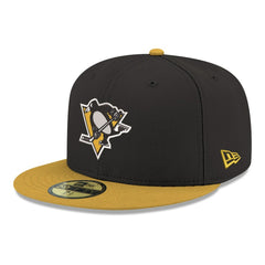 NHL Pittsburgh Penguins New Era Core Logo Two-Tone 59FIFTY Fitted Hat - Black