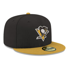 NHL Pittsburgh Penguins New Era Core Logo Two-Tone 59FIFTY Fitted Hat - Black