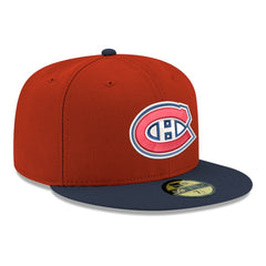 NHL Montreal Canadiens New Era Core Logo Two-Tone 59FIFTY Fitted Hat - Red