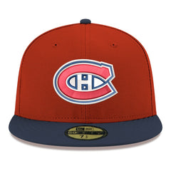 NHL Montreal Canadiens New Era Core Logo Two-Tone 59FIFTY Fitted Hat - Red