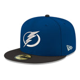 NHL Tampa Bay Lightning New Era Core Logo Two-Tone 59FIFTY Fitted Hat - Blue