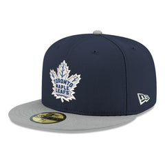 NHL Toronto Maple Leafs New Era Core Logo Two-Tone 59FIFTY Fitted Hat - Navy