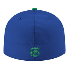 NHL Vancouver Canucks New Era Core Logo Two-Tone 59FIFTY Fitted Hat - Blue