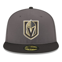 NHL Vegas Golden Knights New Era Core Logo Two-Tone 59FIFTY Fitted Hat - Gray