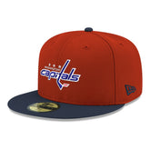 NHL Washington Capitals New Era Core Logo Two-Tone 59FIFTY Fitted Hat - Red
