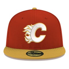 NHL Calgary Flames New Era Core Logo Two-Tone 59FIFTY Fitted Hat - Red