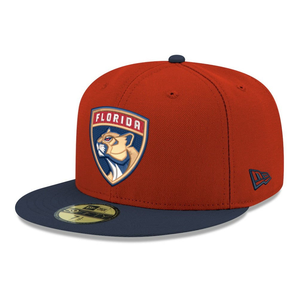 NHL Florida Panthers New Era Core Logo Two-Tone 59FIFTY Fitted Hat - Red