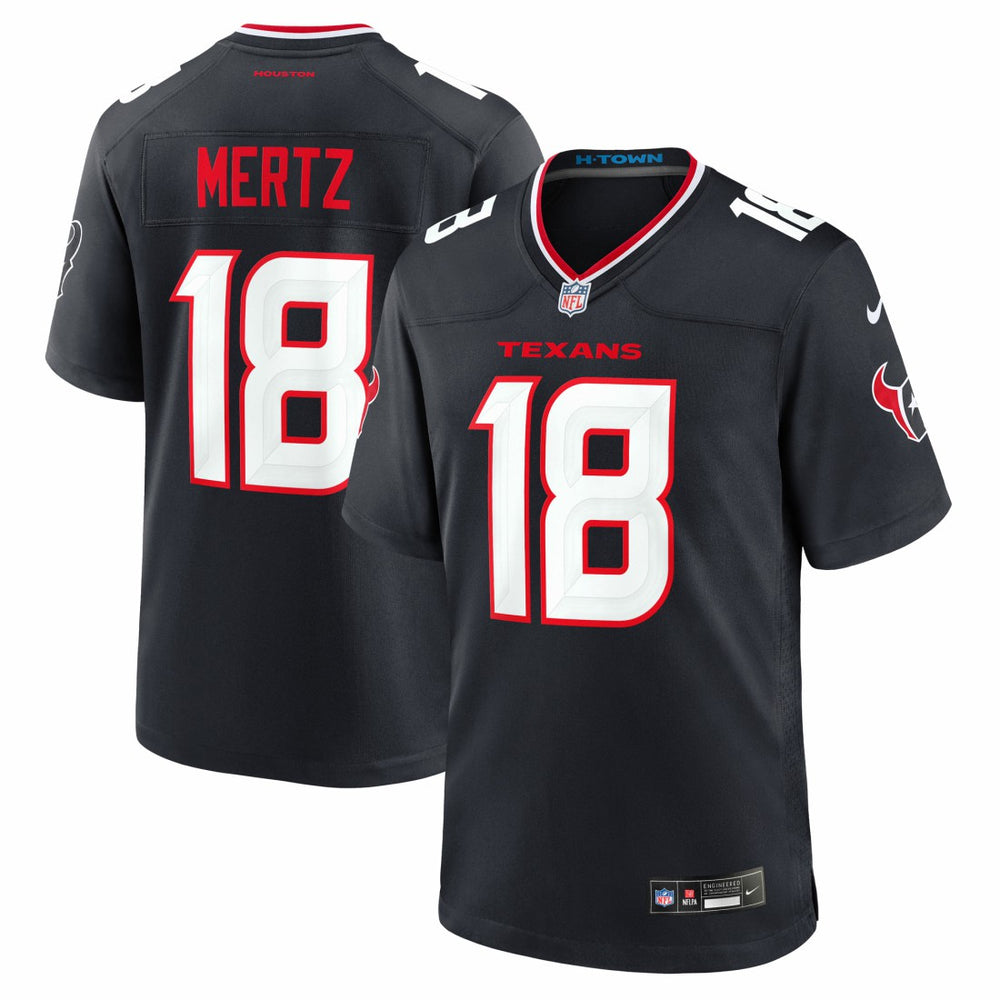NFL Graham Mertz Houston Texans Team Game Jersey - Navy