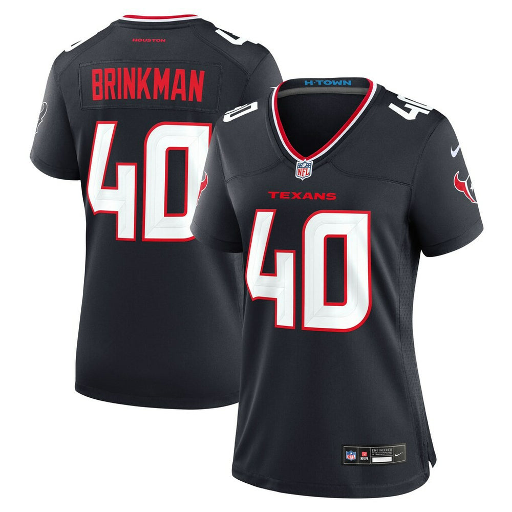 NFL Austin Brinkman Houston Texans Women's Team Game Jersey - Navy