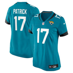 NFL Tim Patrick Jacksonville Jaguars Women's Team Game Jersey - Teal