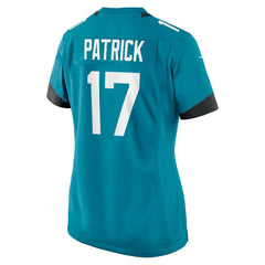 NFL Tim Patrick Jacksonville Jaguars Women's Team Game Jersey - Teal
