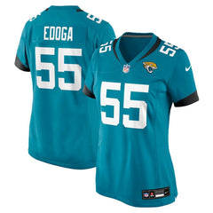 NFL Chuma Edoga Jacksonville Jaguars Women's Team Game Jersey - Teal