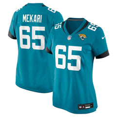 NFL Patrick Mekari Jacksonville Jaguars Women's Team Game Jersey - Teal