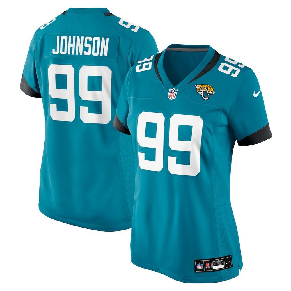 NFL Austin Johnson Jacksonville Jaguars Women's Team Game Jersey - Teal