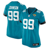NFL Austin Johnson Jacksonville Jaguars Women's Team Game Jersey - Teal