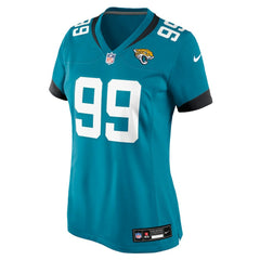 NFL Austin Johnson Jacksonville Jaguars Women's Team Game Jersey - Teal