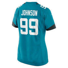 NFL Austin Johnson Jacksonville Jaguars Women's Team Game Jersey - Teal