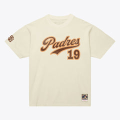 Tony Gwynn San Diego Padres Mitchell & Ness Cooperstown Collection Throwback Name & Number T-Shirt - Cream T-shirts