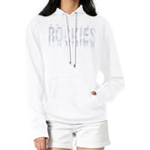 Colorado Rockies G-III 4Her by Carl Banks Women's Metallic Drop Fleece Hoodie - White Hoodies