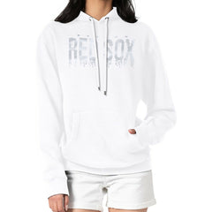 Boston Red Sox G-III 4Her by Carl Banks Women's Metallic Drop Fleece Hoodie - White Hoodies
