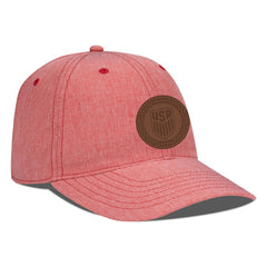 USMNT Levelwear Idol Periscope Adjustable Hat Heather Red