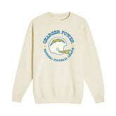 Los Angeles Chargers The Wild Collective Unisex Charger Power Fleece Sweatshirt Cream