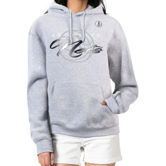 Brooklyn Nets G-III 4Her by Carl Banks Women's Shadow Logo Tri-Blend Fleece Hoodie Gray