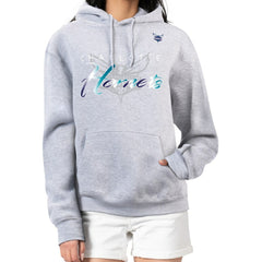 Charlotte Hornets G-III 4Her by Carl Banks Women's Shadow Logo Tri-Blend Fleece Hoodie Gray