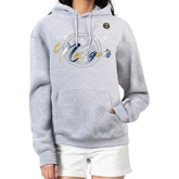 Denver Nuggets G-III 4Her by Carl Banks Women's Shadow Logo Tri-Blend Fleece Hoodie Gray