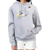 Indiana Pacers G-III 4Her by Carl Banks Women's Shadow Logo Tri-Blend Fleece Hoodie Gray